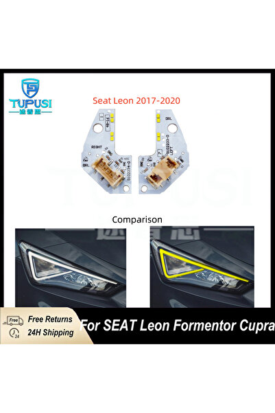 Choice 3000K YELLOW Yellow DRL LED Boards For Seat Leon ST 2017 2018 2019 202...