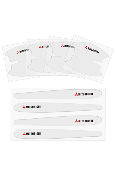 Choice ملصقات مقابض أبواب السيارات من ميتسوبيشي - 8 قطع، فيلم حماية شفاف لسيا...