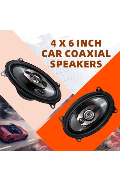 Choice مكبر صوت سيارة 4*6 بوصة، 450 واط، مكبر صوت ستيريو عالمي عالي الدقة محو...