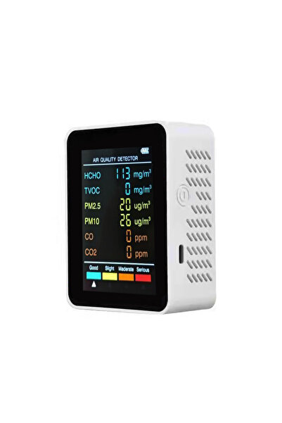 Choice black 6 In 1 Air Quality Monitor Multifunctional Automatic Display Ind...