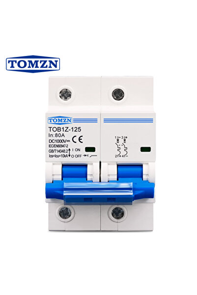 Choice 2P 1000V DC 125A TOMZN 2P 1000V DC MCB 80A 100A 125A Circuit Breaker P...