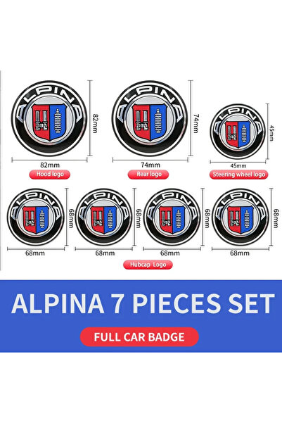 Choice Style36 7pcs 7pcs Car Logo accessories Front Hood Emblem 82mm+Rear Bad...