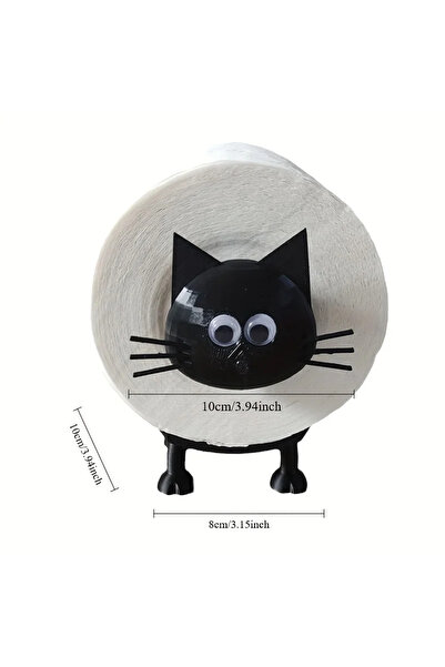 Choice black 1pc Funny Cat Toilet Roll Holder, Freestanding 3D Printed Black ...
