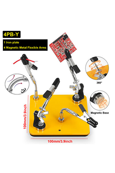 Choice 4PB-Y Toolour Magnetic Helping Hands 2/4 Flexible Arms Third Hand Tool...