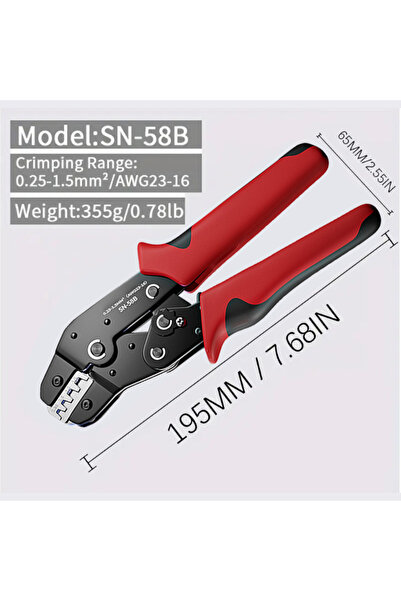 Choice Red Multifunctional Crimping Plier Ratchet Crimping Tool Insert Spring...