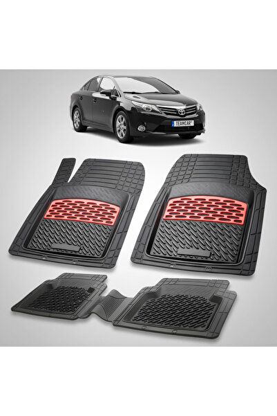 TEAMCAR Πατάκια δαπέδου Toyota Avensis T270 Συμβατά Sedan 2012-2015 | Κόκκινα