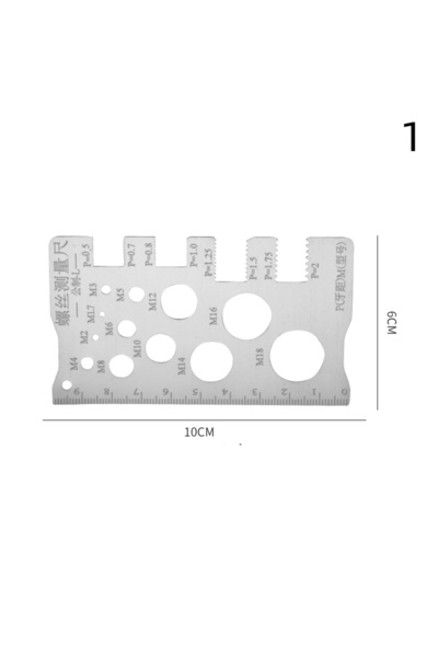 Choice 1 Screw Thread Pitch Gauge Ruler Measuring Tool Bolt Nut Metric Machin...