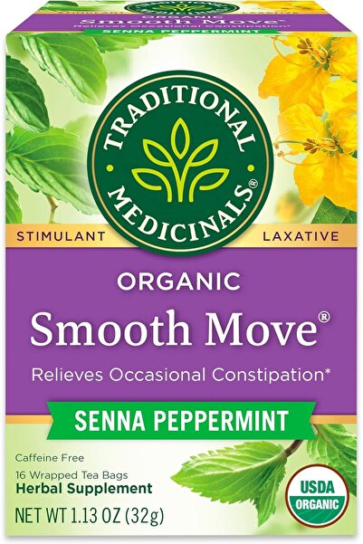 TRADITIONAL MEDICINALS شاي النعناع الطبي التقليدي سموث موف، 16 كيس شاي