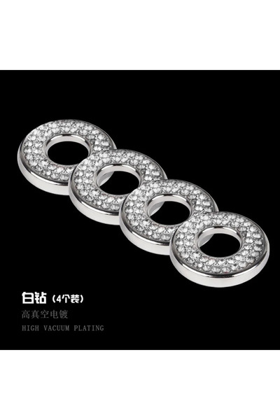 Choice3 Silver Crystal Bling Car Door Lk Pull Rod Cover Stickers Set 4pcs Fit...