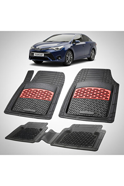 TEAMCAR Πατάκια δαπέδου Toyota Avensis T270 Συμβατά Sedan 2015-2022 | Κόκκινα
