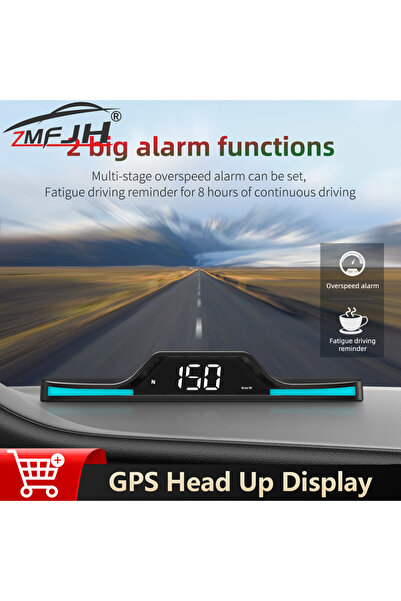 Choice عداد سرعة السيارة G15 GPS مع شاشة عرض رأسية (HUD) ونظام إنذار لجميع أن...