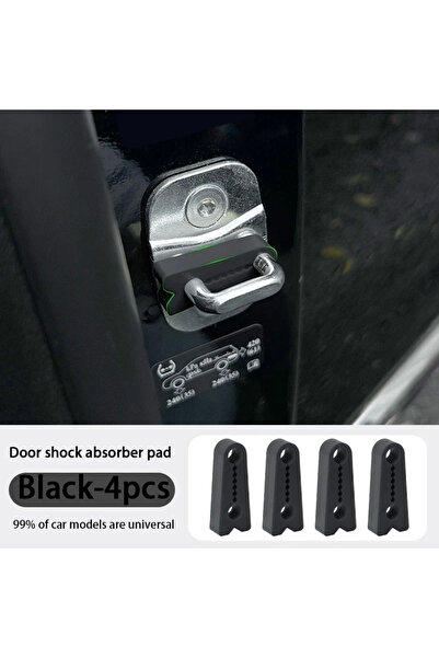 Choice5 وسادة امتصاص وسادة لأبواب السيارة، 4 قطع، لون أسود، غطاء واقٍ لإبزيم ...