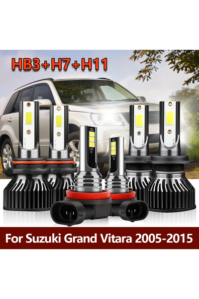 Choice High Low Fog Kit 6000K White 6x LED Headlight Kit HB3 High H7 Low Comb...