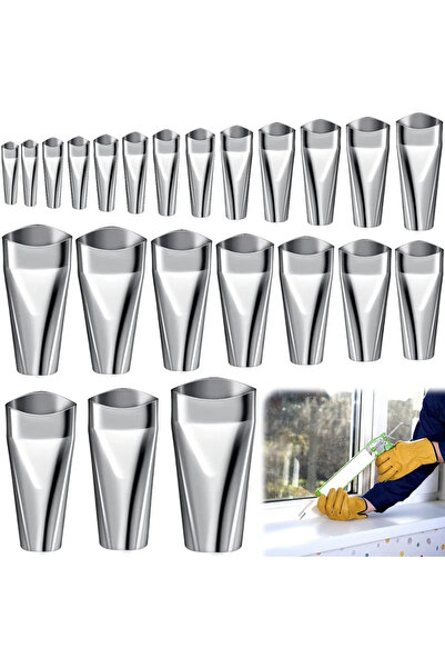 Choice 14 PCS Caulking Finisher Silicone Sealant Nozzle Glue Remover Scraper ...