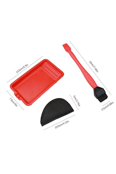Choice Red Woodworking Glue Applicator Handheld Glue Roller with Tray Portabl...
