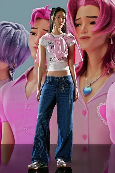 Buti Allbucks Bersh Ka Jeans Kpop Demon Hunters Saja Boys Baggy Fit Printed A...