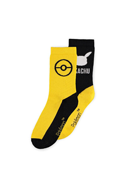 DIFUZED Pokemon Pikachu 2-Pack Socks Set Size 43-46
