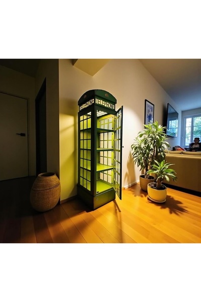 Woodymoon Vitrin Tarzı, Camlı Kapaklı İngiltere Telefon Kulübesi