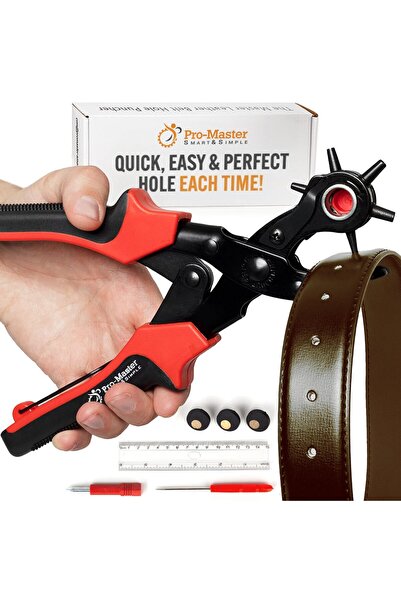 Arabest Professional Heavy Duty Belt Hole Puncher for Leather, Multi-Size Rot...