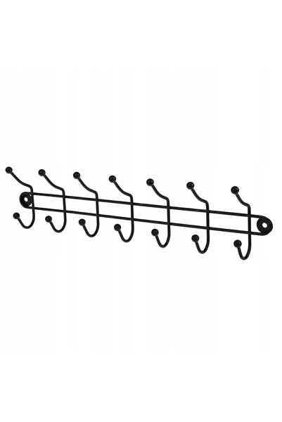 KADAX Wall Hanger for Hallway for Clothes and Towels Black Holder 7 Hooks