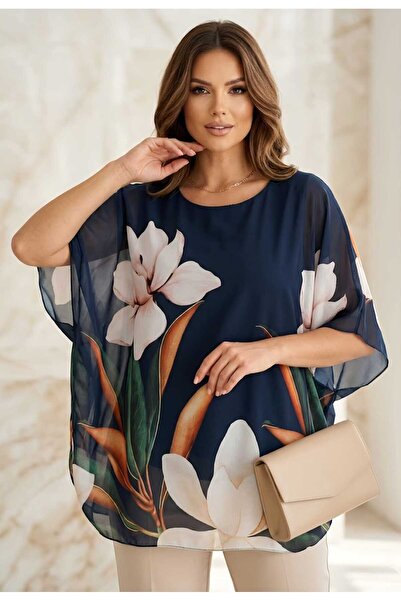 Volupta 3D lily Floral Print blouse