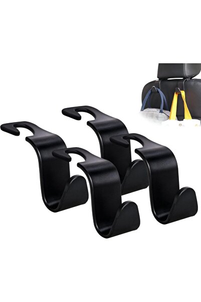 Arabest خطافات مسند رأس مقعد السيارة، عبوة من 4 قطع، منظم تخزين وتعليق، مناسب...