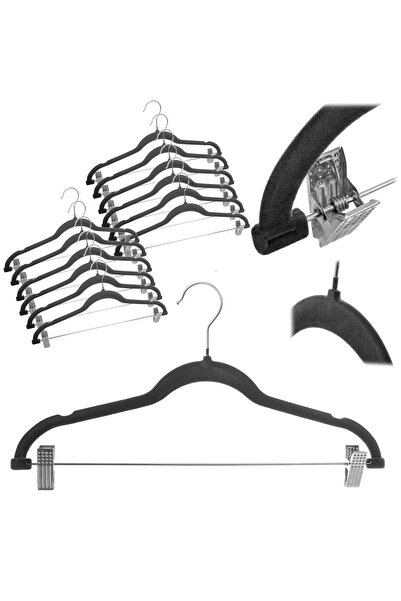 KADAX Umerașe pentru haine cu cleme pentru dulap, model plușat, 12 buc.