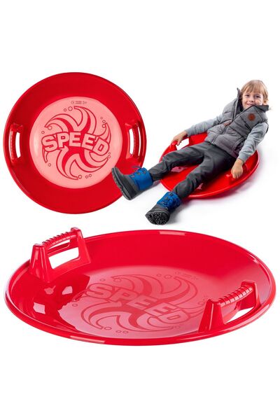 KADAX Sled Downhill Slider Sliding Plate For Snow Round Speed 65cm Handles