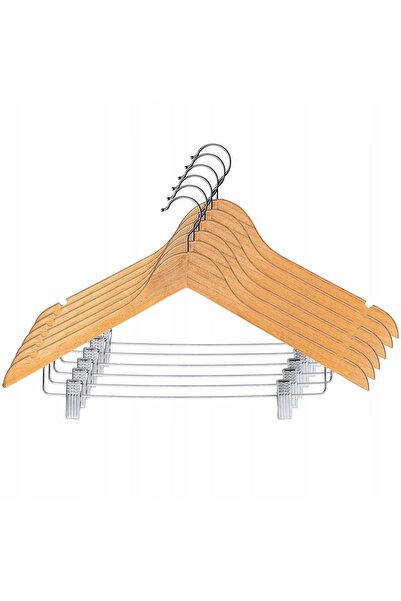 KADAX Umerașe din lemn pentru haine, cu cleme pentru dulap, 6 buc.