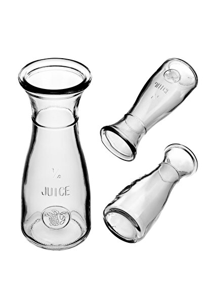 KADAX Carafă de apă din sticlă, ulcior de sticlă 250 ml, suc, vin, limonadă, ...