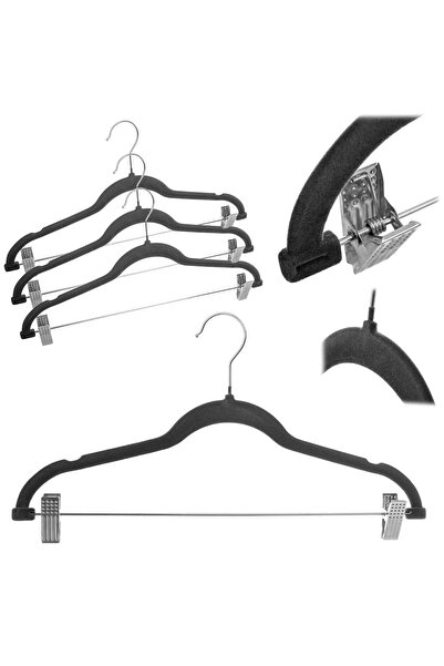 KADAX Cuier pentru haine, cu cleme pentru dulap, tip mansardă, model plușat, ...