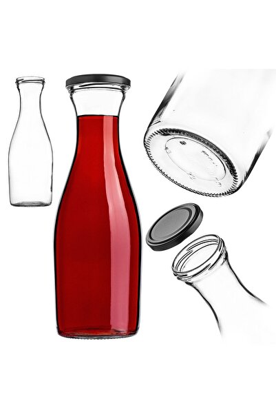 KADAX Sticlă carafă pentru apă 1L 1000 ml limonadă vin pahar cu capac