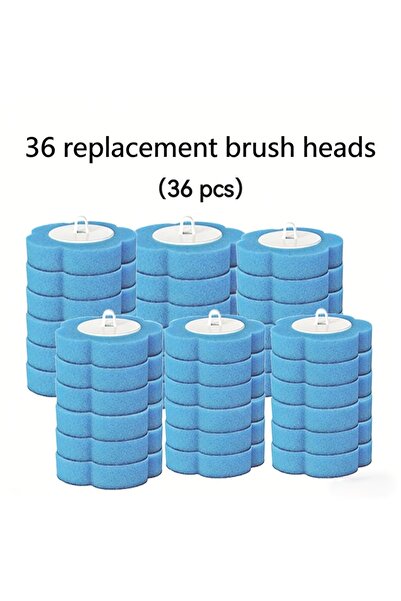 Choice4 36 Brush Heads Disposable Toilet Brush Set, No-Clean Required, Comes ...