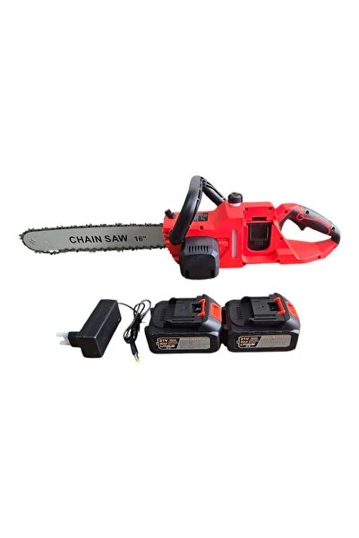 WEDOO Zincirli Odun- Ağaç Kesme Testere Çift Akülü 21 V