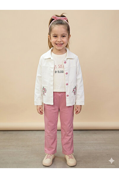Vitrin Kız Çocuk 3’lü Takım (Ceket + Tişört + Pantolon)