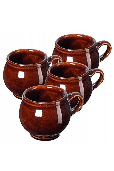 KADAX Set cadou de 4 căni de vin fiert, 300 ml, din gresie