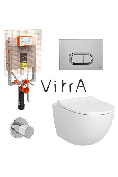 VitrA Sento Rim-Ex Asma Klozet Slim Kapak 7748B003-0559, Gömme Rezervuar Set ...