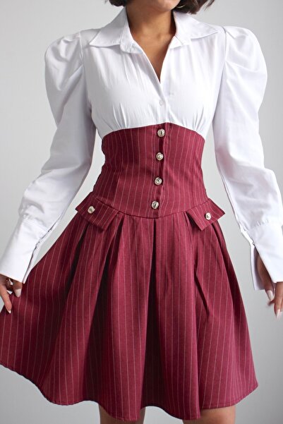 Ded COLLECTION Rochie elegantă în stil vintage pentru femei, cu detaliu de co...