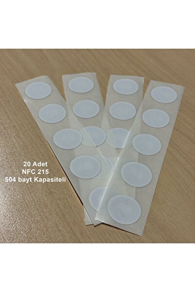 NFC Beyaz Etiket NTAG215 25mm - 20 Adet - bisiparisver