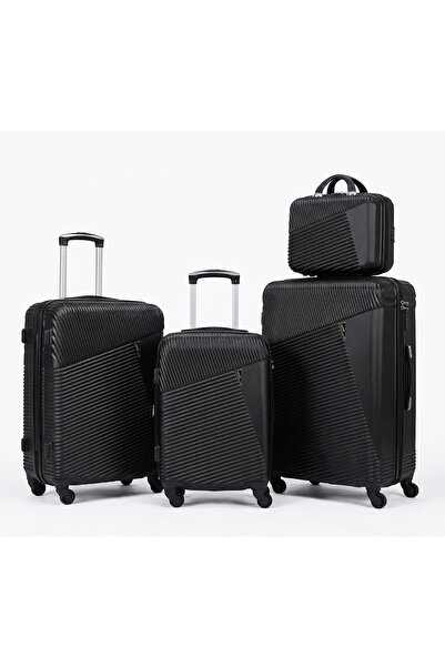 ASFAR مجموعة حقائب سفر من 4 قطع مصنوعة من مادة ABS، مقاسات 14-20-24-28 بوصة، ...