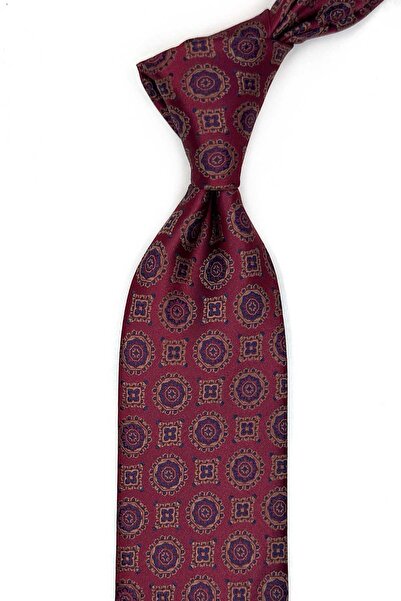 Kravatkolik Burgundski maramica sa motivom, klasična kravata K13580
