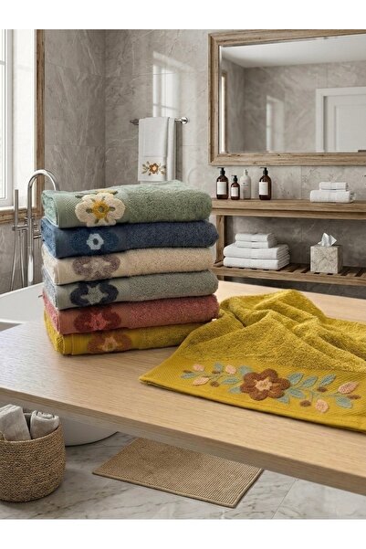 Vannes Home Lüks Punch Nakış Detaylı 2'li El ve Yüz Havlusu Yumuşak Dokulu %1...