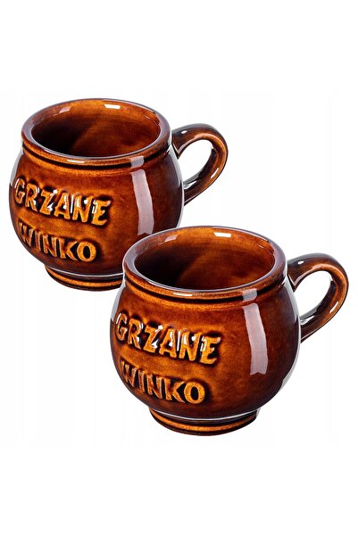 KADAX Set de 2 căni de vin fiert 300 ml cu mâner, din gresie