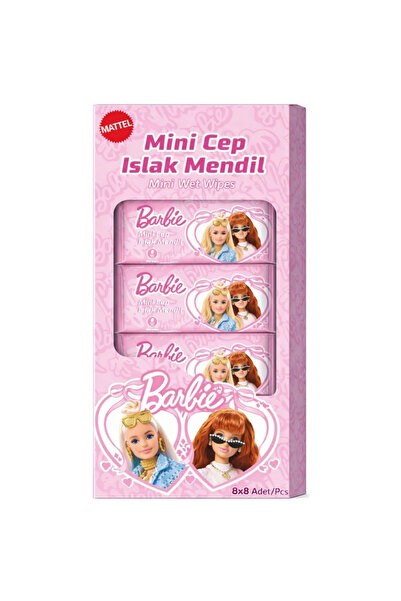 TOYFEST Barbie Islak Mini Cep Mendili 8'li