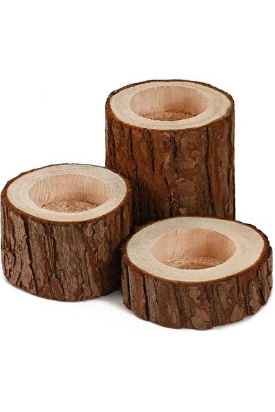 Arabest حاملات شموع خشبية صغيرة، حاملات شموع خشبية صغيرة مخصصة للزينة، مجموعة...