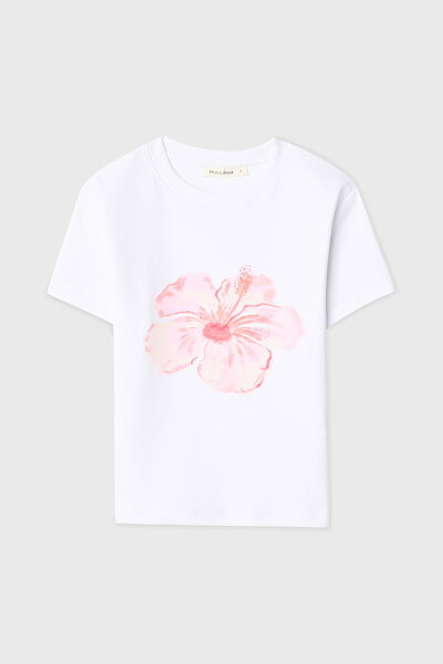 Mudo FLORAL BASKILI BİSİKLET YAKA T-SHIRT