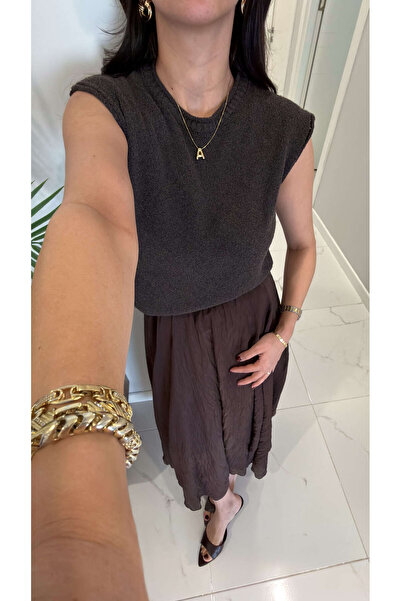 BİRCANÇİL MD Dofre smeđa pletena odjeća bez rukava