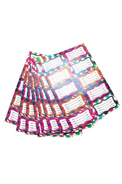 SADAF School Name Label 8Sheets Assorted