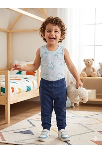 Şimo Butik Girl Boy Child Baby Sleeveless Strappy Snap Fastener Bodysuit-Badi...