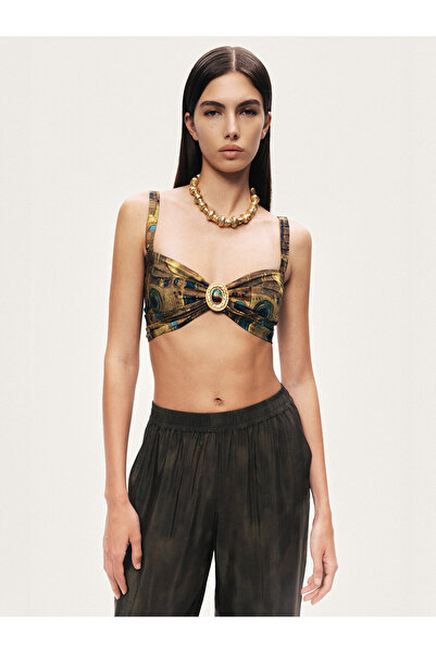 Nocturne Aksesuar Detaylı Desenli Büstiyer